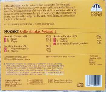 CD Wolfgang Amadeus Mozart: Cello Sonatas Volume 1