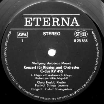 LP Berliner Philharmoniker: Konzerte Für Klavier Und Orchester C-dur KV 415 Und F-dur KV 459