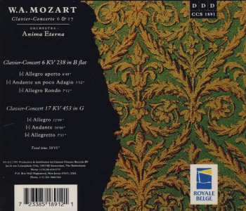 CD Wolfgang Amadeus Mozart: Clavier-Concerte 6 & 17