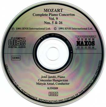 CD Wolfgang Amadeus Mozart: Complete Piano Concertos, Vol. 9