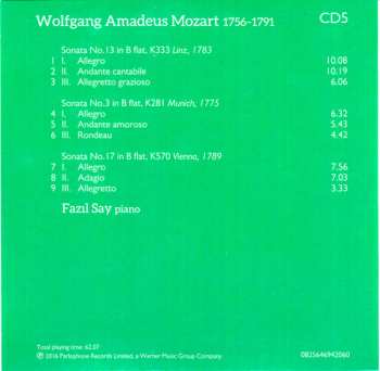 6CD/Dobozkészlet Wolfgang Amadeus Mozart: Complete Piano Sonatas