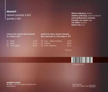 CD The Czech Philharmonic Orchestra: Clarinet Concerto, K. 622; Quintet, K. 452