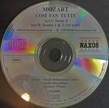 3CD Wolfgang Amadeus Mozart: Cosi Fan Tutte