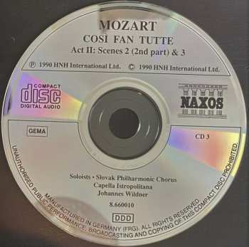 3CD Wolfgang Amadeus Mozart: Cosi Fan Tutte
