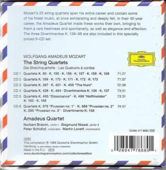 6CD/Dobozkészlet Wolfgang Amadeus Mozart: The String Quartets
