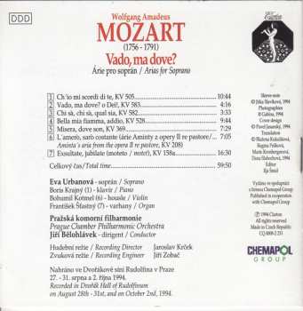 CD Wolfgang Amadeus Mozart: Vado, Ma Dove? Arias For Soprano