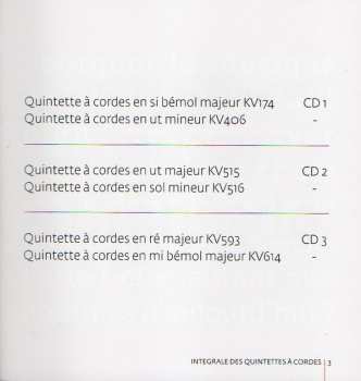 3CD/Dobozkészlet Wolfgang Amadeus Mozart: Les 6 Quintettes À Cordes DLX | LTD