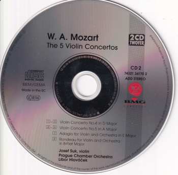 2CD Prague Chamber Orchestra: The 5 Violin Concertos