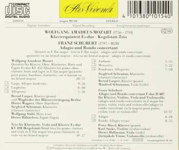 CD Wolfgang Amadeus Mozart: Klavierquintett Es-Dur / Kegelstatt-Trio / Adagio Und Rondo Concertante