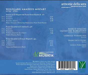 CD Wolfgang Amadeus Mozart: Piano Quartets K. 478 & K. 493, Sonata For Piano Four Hands K. 381