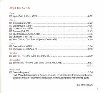 CD Wolfgang Amadeus Mozart: Missa In C (Große Messe KV 427)