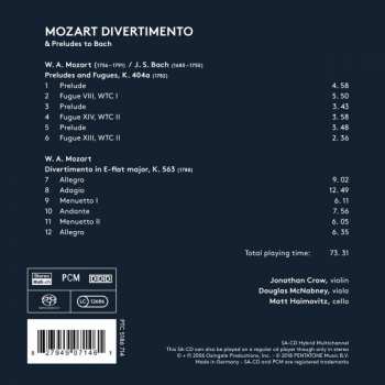 SACD Wolfgang Amadeus Mozart: Mozart Divertimento & Preludes To Bach