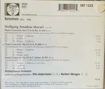 CD Wolfgang Amadeus Mozart: Piano Concertos 15, 23 & 24