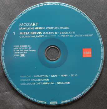 10CD/Dobozkészlet Wolfgang Amadeus Mozart: Sämtliche Messen
