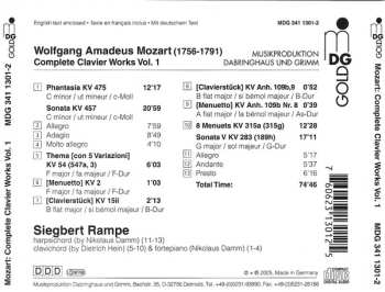 CD Wolfgang Amadeus Mozart: Complete Clavier Works = Sämtliche Klavierwerke Vol. 1