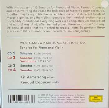4CD/Dobozkészlet Wolfgang Amadeus Mozart: Sonatas For Piano & Violin