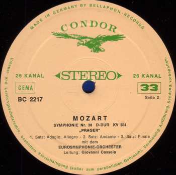 LP Wolfgang Amadeus Mozart: Symphonie Nr. 35 D-Dur KV 385 "Haffner" / Symphonie Nr. 38 D-Dur KV 504 "Prager"