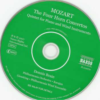 CD Herbert von Karajan: The Four Horn Concertos, Quintet For Piano And Wind Instruments