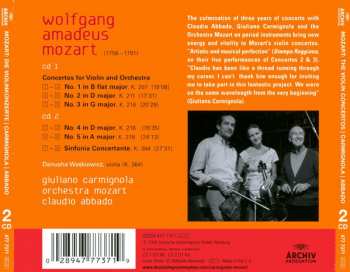 2CD Wolfgang Amadeus Mozart: The Violin Concertos | Sinfonia Concertante