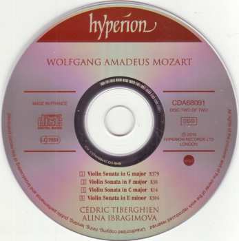 2CD Wolfgang Amadeus Mozart: Violin Sonatas K10, 14, 30, 301, 304, 379