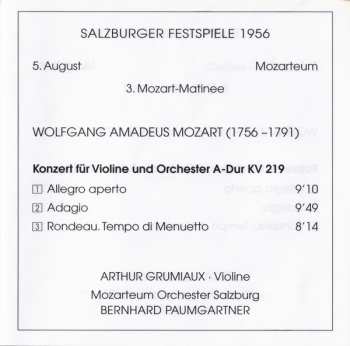 2CD/Dobozkészlet Arthur Grumiaux: Violinkonzert A-Dur KV 219