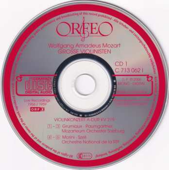 2CD/Dobozkészlet Arthur Grumiaux: Violinkonzert A-Dur KV 219