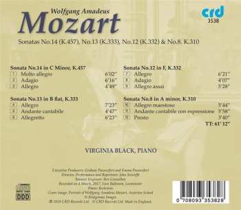 CD Wolfgang Amadeus Mozart: Sonatas No. 14. No. 13, No. 12 & No. 8