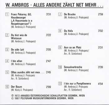 CD Wolfgang Ambros: Alles Andere Zählt Net Mehr