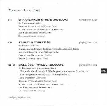 CD Wolfgang Rihm: #39 | Sphäre Nach Studie / Stabat Mater / Male Über Male 2