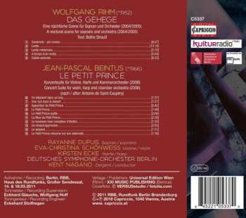 CD Kent Nagano: Das Gehege; Le Petit Prince