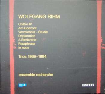 CD Wolfgang Rihm: Trios 1969 - 1994 / CD & Katalog 2008/09
