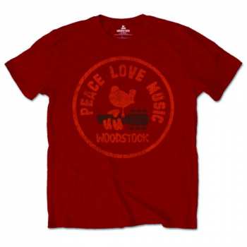 Merch Woodstock: Póló Love Peace Music 