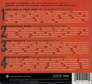 4CD/Dobozkészlet Woody Guthrie: The Asch Recordings Vols. 1-4