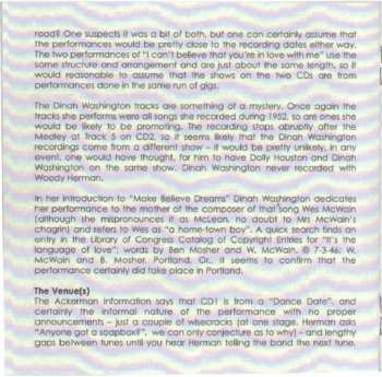 2CD Woody Herman: The Third Herd 'Live' 1952 - Previously Unreleased 'Live' Recordings