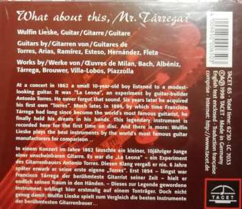 CD Wulfin Lieske: What About This, Mr. Tárrega?