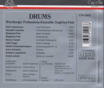 CD Würzburger Percussions-Ensemble: Drums