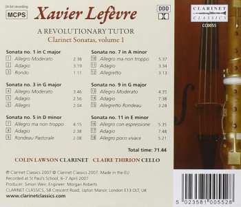 CD Jean Xavier Lefèvre: Clarinet Sonatas Volume 1