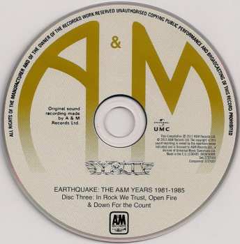 4CD/Dobozkészlet Y & T: Earthquake - The A&M Years