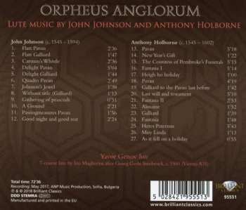 CD Yavor Genov: Orpheus Anglorum: Lute Music By John Johnson And Anthony Holborne