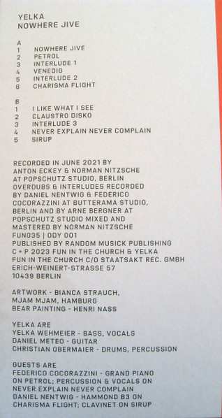LP Yelka: Nowhere Jive LTD