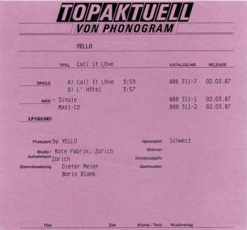 SP Yello: Call It Love
