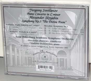 CD Evgeni Svetlanov: Piano Concerto In C Minor / Symphony No. 3
