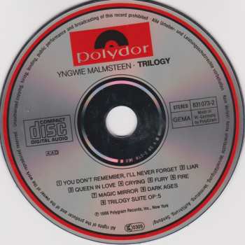 CD Yngwie Malmsteen: Trilogy