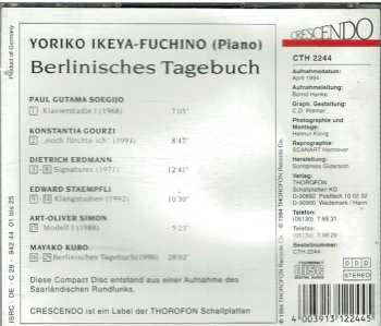 CD Yoriko Ikeya-Fuchino: Berlinisches Tagebuch - Zeitgenössische Klaviermusik