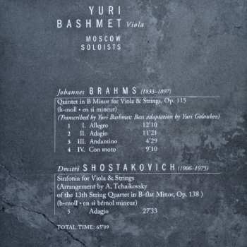 CD Yuri Bashmet: Brahms/Shostakovich