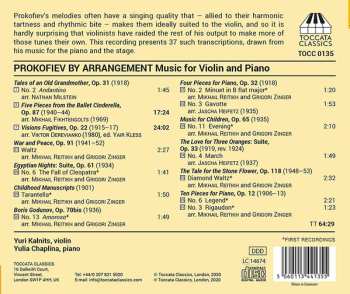 CD Yuri Kalnits: Prokofiev By Arrangement