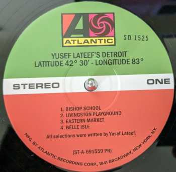 LP Yusef Lateef: Yusef Lateef's Detroit Latitude 42° 30' Longitude 83° LTD