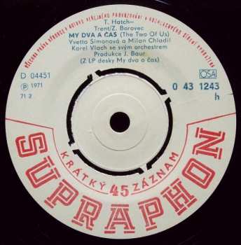 SP Yvetta Simonová: My Dva A Čas / Indiánský Bůžek Lásky