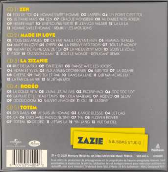 5CD/Dobozkészlet Zazie: 5 Albums Studio