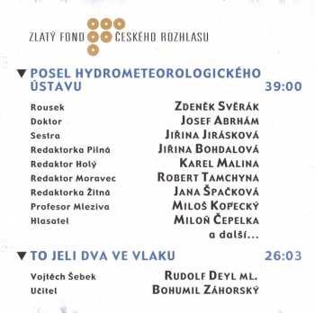CD Zdeněk Svěrák: Rozhlasové Hry (Posel Hydrometeorologického Ústavu / To Jeli Dva Ve Vlaku)